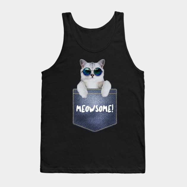 Stylish Cat Tank Top by MONMON-75